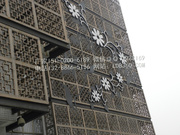 铝格栅-铝窗花屏风案例_外墙花格装饰 (2)